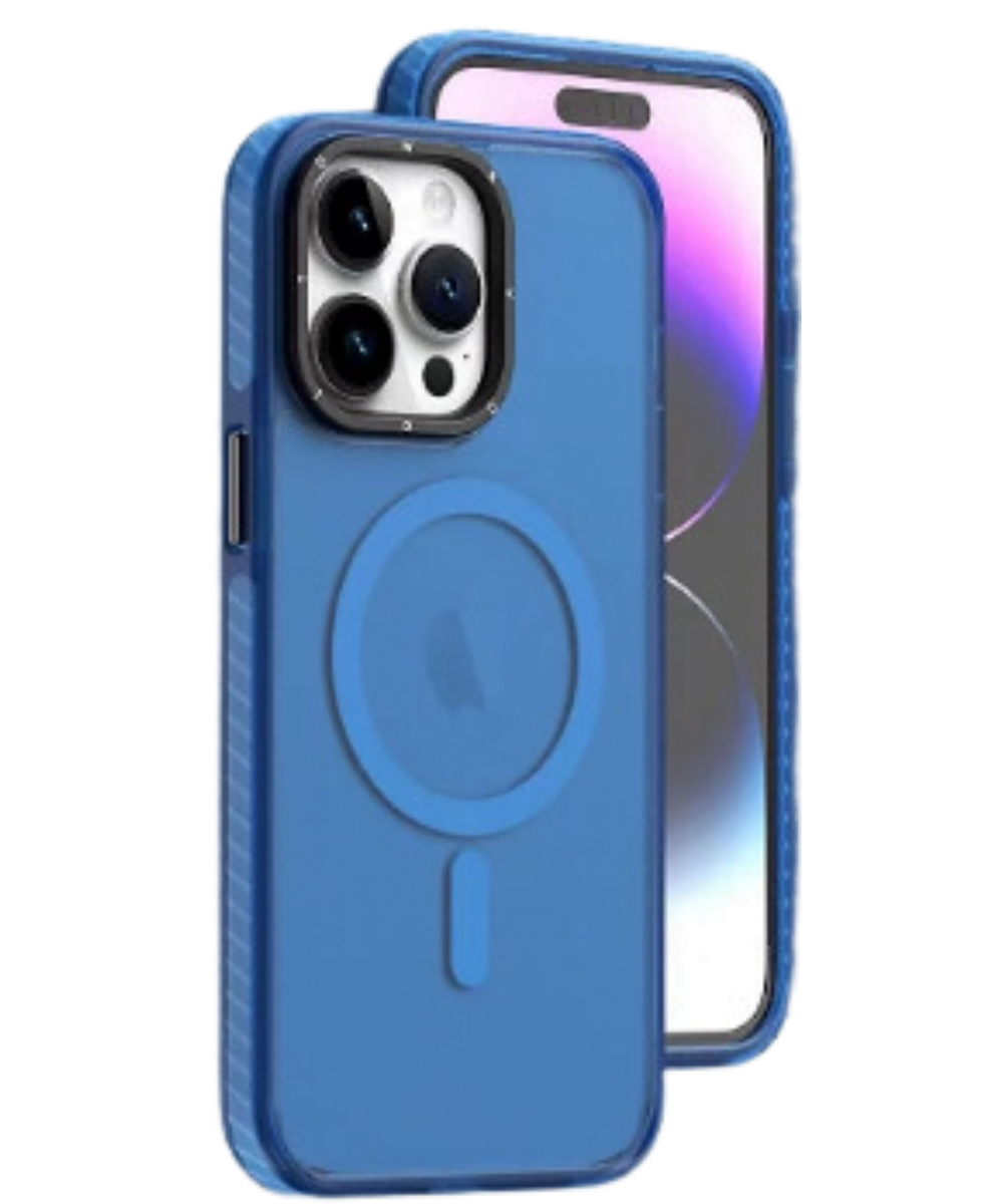 montra-2 Capa Smoked com Magsafe Xycolt para iPhone 15 Azul - Image 1