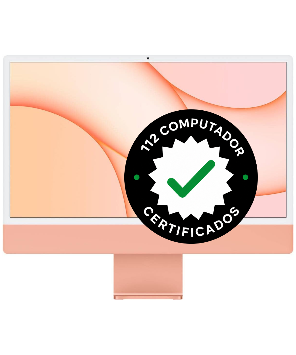 Imac 2021 M1 Laranja Apple iMac 24″ M1 16GB 256GB Laranja Retina 4.5K - Grade A+ - Usado - Image 1