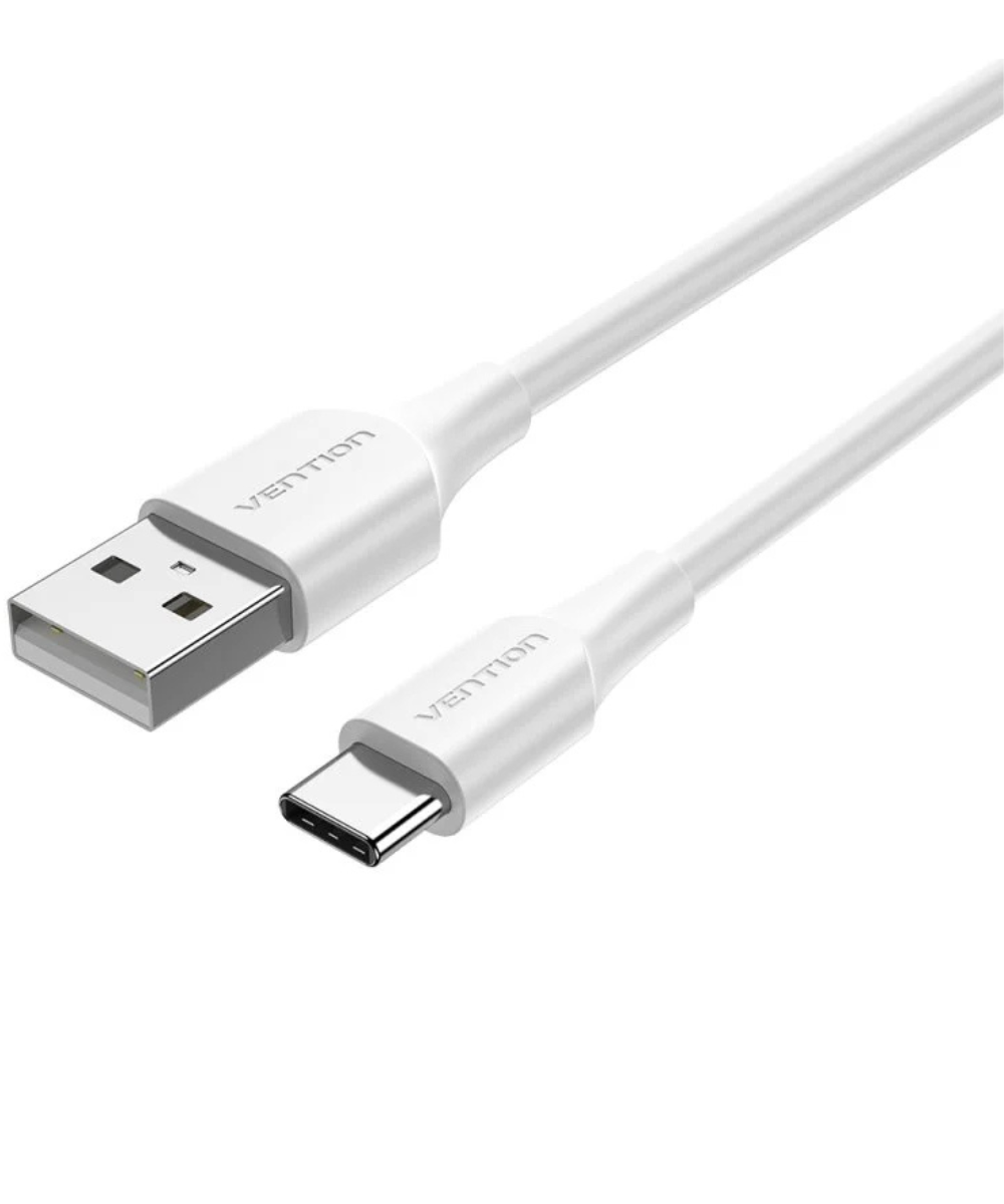 Vention CTHWF USB 2.0 Tipo-A Macho para USB Tipo-C Macho Cabo 1m Branco Vention CTHWH Cabo Usb 2 M Usb 2.0 Usb a Usb C Branco - Image 1