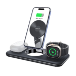 Carregador Wireless Rixus RXWC31 15W 3 em 1 Preto