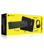 Bundle Corsair 4-in-1 Gaming Teclado K55 Core RGB (PT) + Rato Harpoon RGB Pro 12000DPI + Headset HS35 Surround v2 + Tapete de Rato M