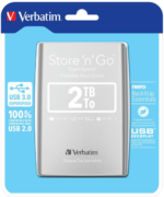 Disco Externo Verbatim 2TB Store n Go 2.5" USB 3.0 Prata