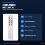 Aigostar Projetor LED Solar Exterior 200W 2000lm 15000mAh IP65 com Comando — 3 Tonalidades de Luz - Image 6