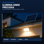 Aigostar Projetor LED Solar Exterior 200W 2000lm 15000mAh IP65 com Comando — 3 Tonalidades de Luz - Image 7