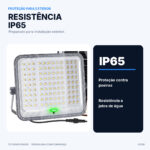 Aigostar Projetor LED Solar Exterior 200W 2000lm 15000mAh IP65 com Comando — 3 Tonalidades de Luz - Image 8