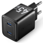 Carregador de Parede Vention FEFB0-EU GaN 45W 2x USB-C PD 3.0 Preto